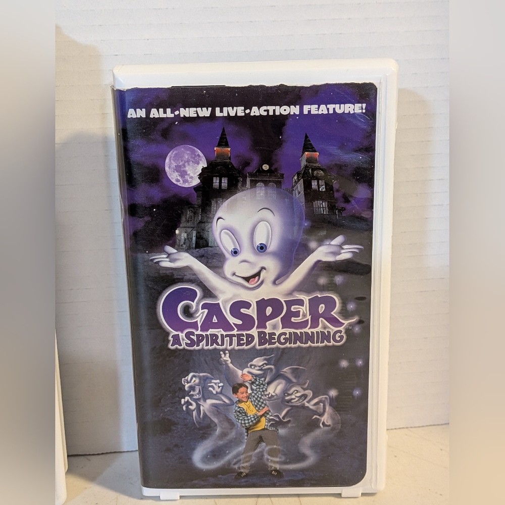 Lot Of 2 Casper : A Spirited Beginning & Casper Meets Wendy VHS Tapes Vintage - Picture 3 of 6